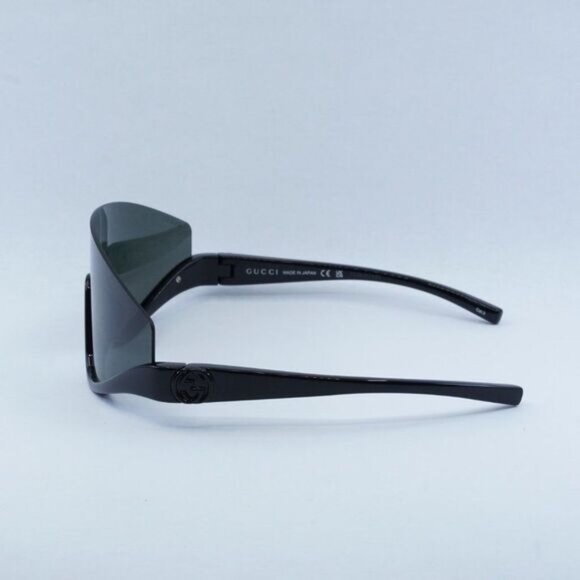 NEW GUCCI GG1650S 001 SHINY BLACK GREY SUNGLASSES - Picture 6 of 11
